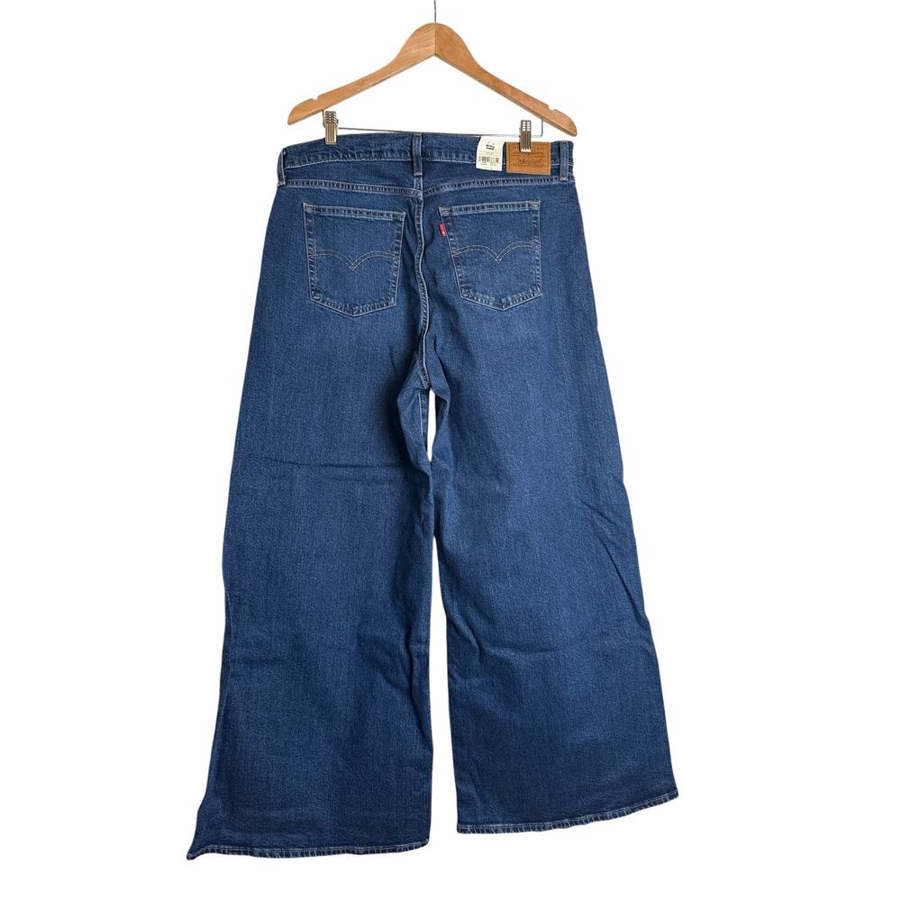 Levi’s 728 High Rise Wide Leg Jeans NWT 34x32 Vintage Stretch Dark Wash - Picture 4 of 9